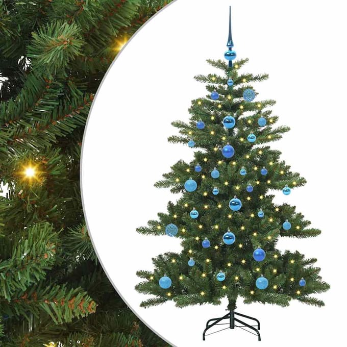 vidaXL - Kunstmatige - Hinged - Kerstboom - Groen - 150 - cm - PVC - en - Staal