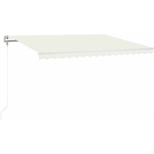 vidaXL - Luifel - automatisch - met - LED - en - windsensor - 400x300 - cm - crèmekleur