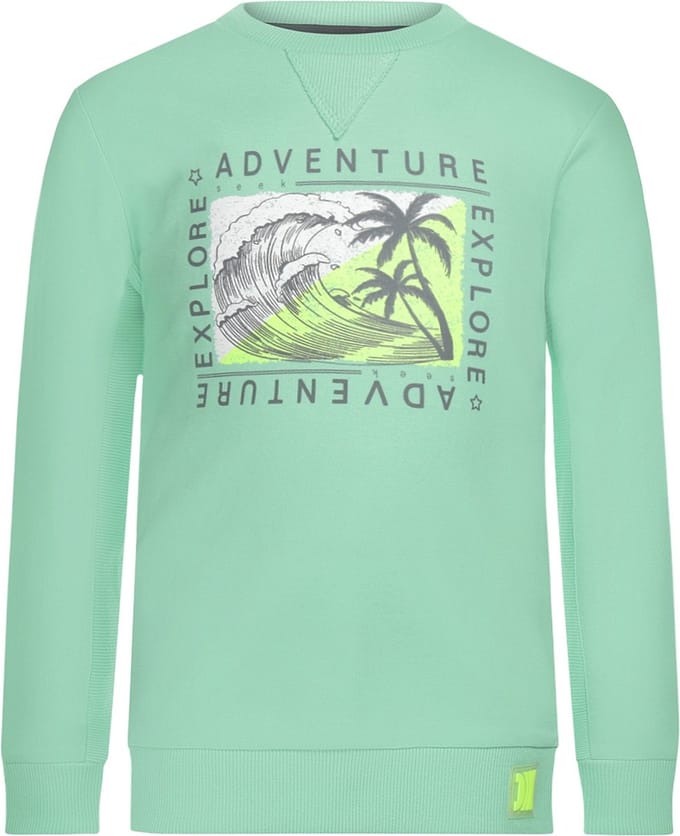 DJ Dutchjeans - Trui - Bright - Green - Adventure - Maat 140
