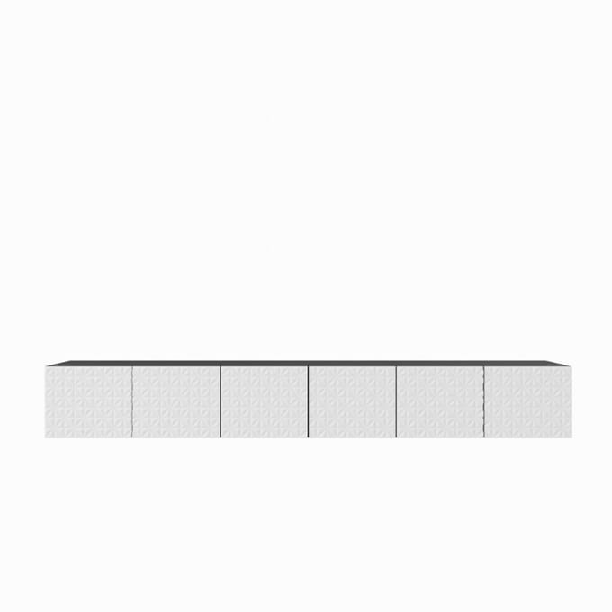 TV-kast Cali 300 (3x100) cm (zwart + wit)