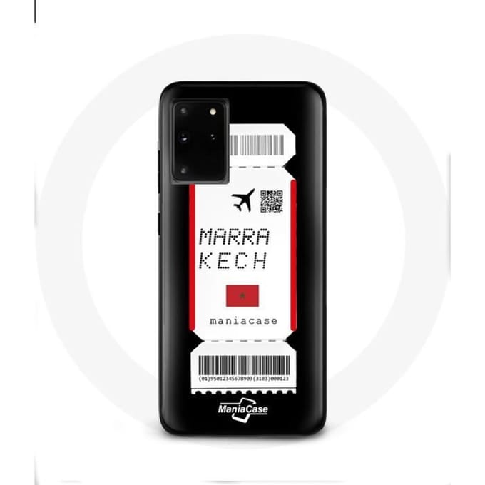 Coque pour Samsung Galaxy S11 Plus Billet d'avion Marrakech Maroc