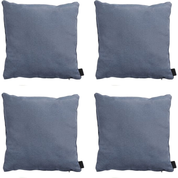 Madison - Sierkussen Panama safier blue - Ca. 45x45 cm - Set van 4