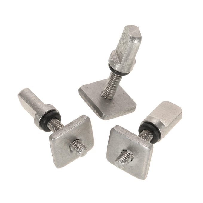 3 Surfboard Longboard Sliding Fin Screw & Fin Plate Vervangingsset voor Stand Up Paddle Body Board gray