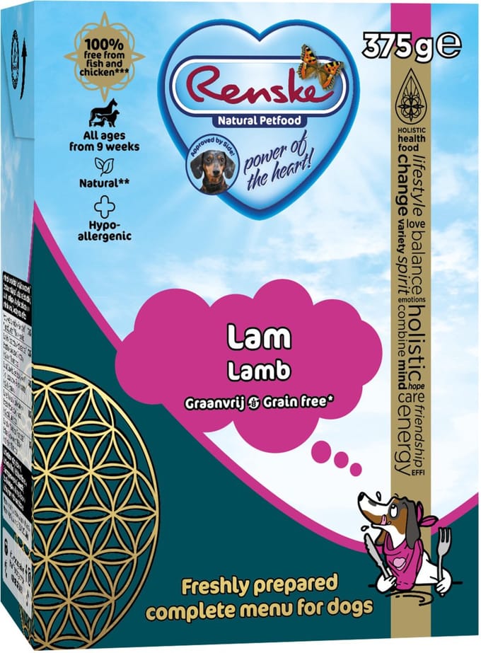 Renske Vers Graanvrij - Tetrapack 375 g - Hondenvoer - Lam