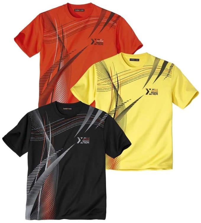 ATLAS FOR MEN - Set van 3 XTREM T-shirts - Heren - Verkrijgbaar in grote maten - M