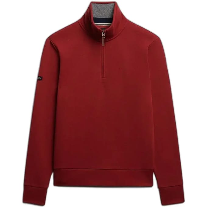 Piqué sweatshirt met ritskraag Superdry Essential