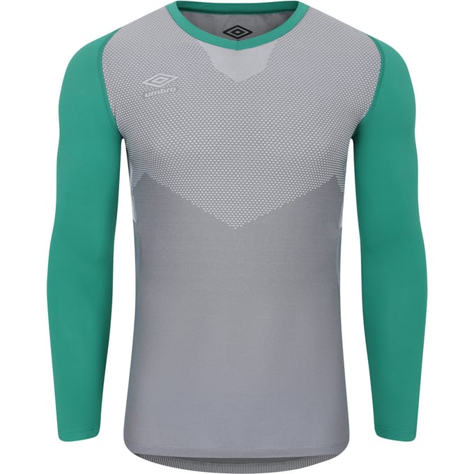 Umbro Heren Pro Base Layer Top met lange mouwen (Golfgroen/Grijs)