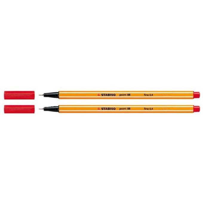 STABILO point 88 - Fineliner 0,4 mm - Rood Krijt - per stuk