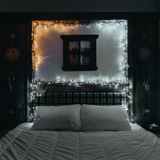 Twinkly clusterverlichting met app met 400 LED lampjes warm wit / koud wit 6 m