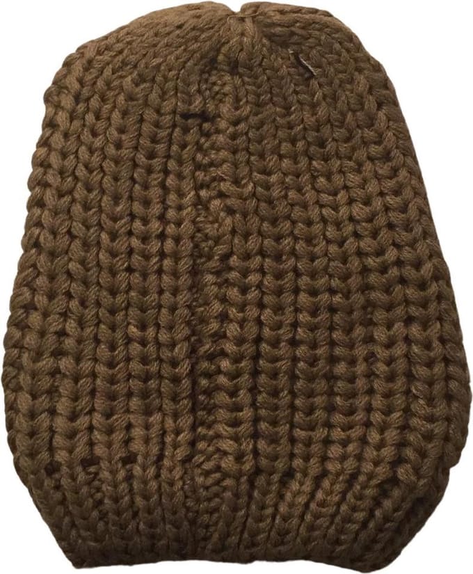 Kwalitatieve Gevlochten Dames Muts / Beanie - One Size - Bruin