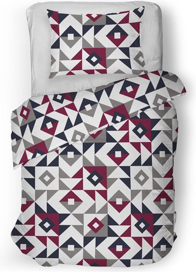Snoozing Brit Dekbedovertrek - Eenpersoons - 140x200/220 cm - Blue