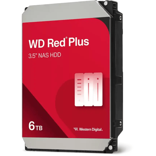 Western Digital Red Plus - Interne harde schijf - NAS HDD - 256MB Cache - 6 TB