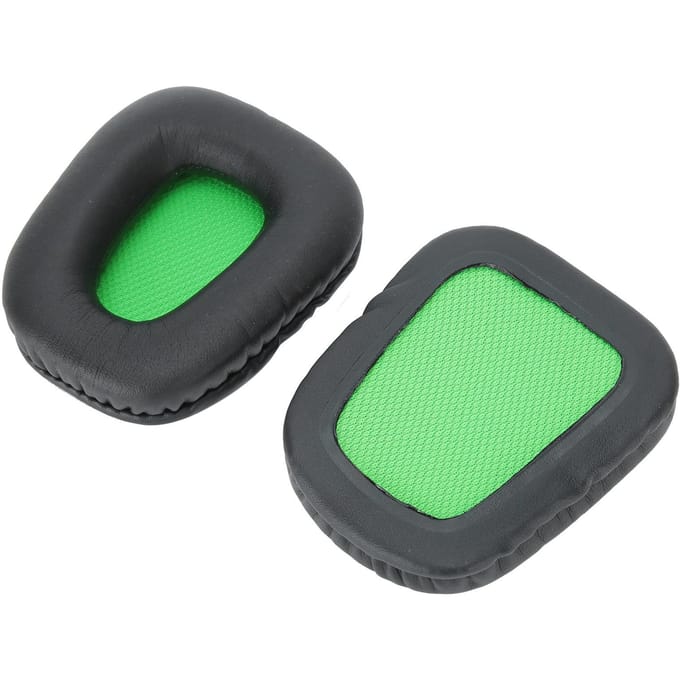 2 stuks Headset Oorkussen Schuimhoes Kussen Groen en Zwart Vervanging voor Razer Electra 7.1 2.2 green