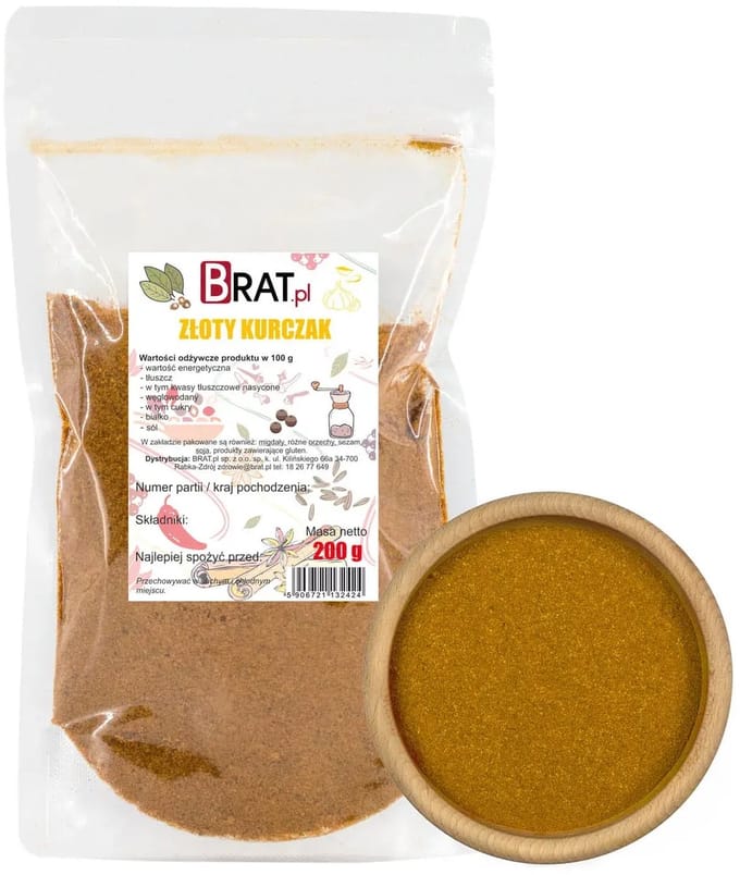 BRAT.PL Gold Line – Kipkruiden – 200 g – Aromatisch – Goudkleurig Effect – Resealable Doypack