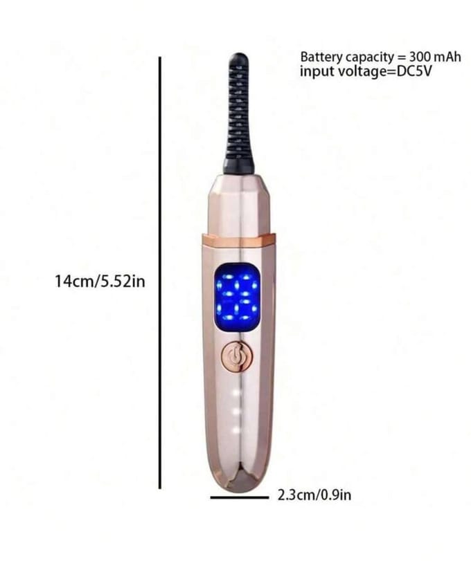 Wimperkruller - Elektrische Wimperkruller - Verwarmde Wimperkruller -3 temperatuurstanden - LED-display - USB-oplaadbaar - voor - vrouwen - roze