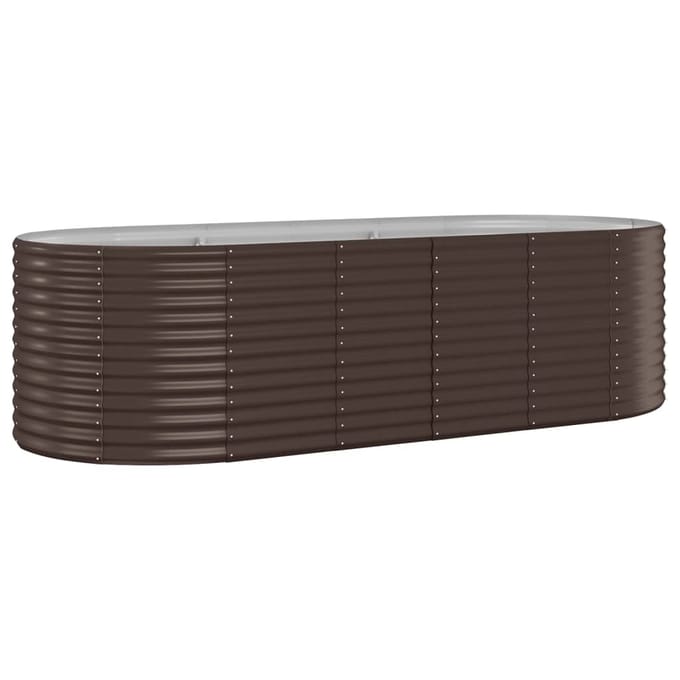 vidaXL - Plantenbak - 249x100x68 - cm - gegalvaniseerd - staal - bruin