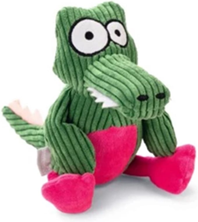 Beeztees Krokodil Krok - Hondenspeelgoed - Pluche - Groen - 25x13x9 cm