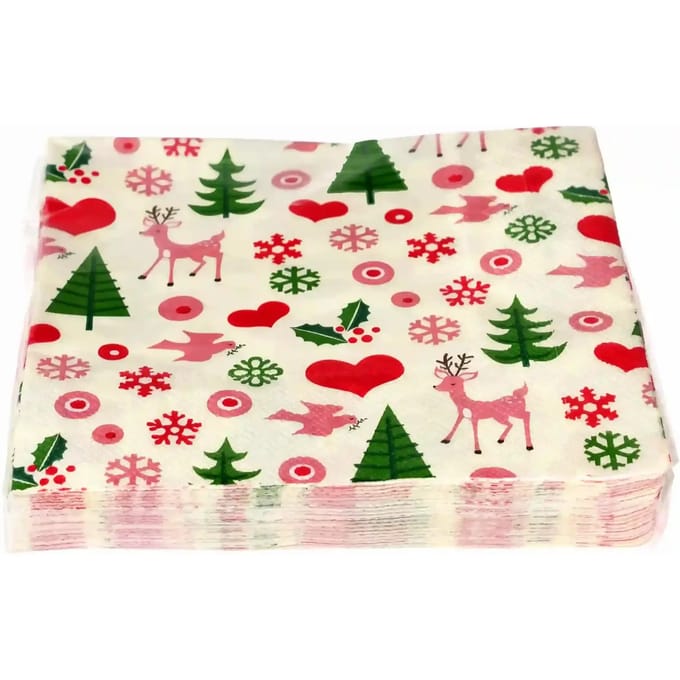 50's kerst handdoek Rex London (x20)