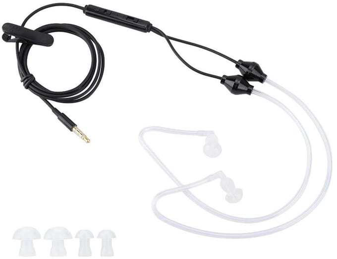 Dailygoods - Anti-Straling 3.5mm Binaurale Oortelefoon met Microfoon