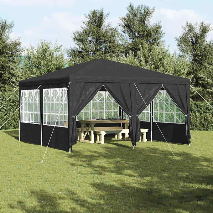 vidaXL - Partytent - Antraciet - 400 - x - 400 - x - 266 - cm - Polyetheen
