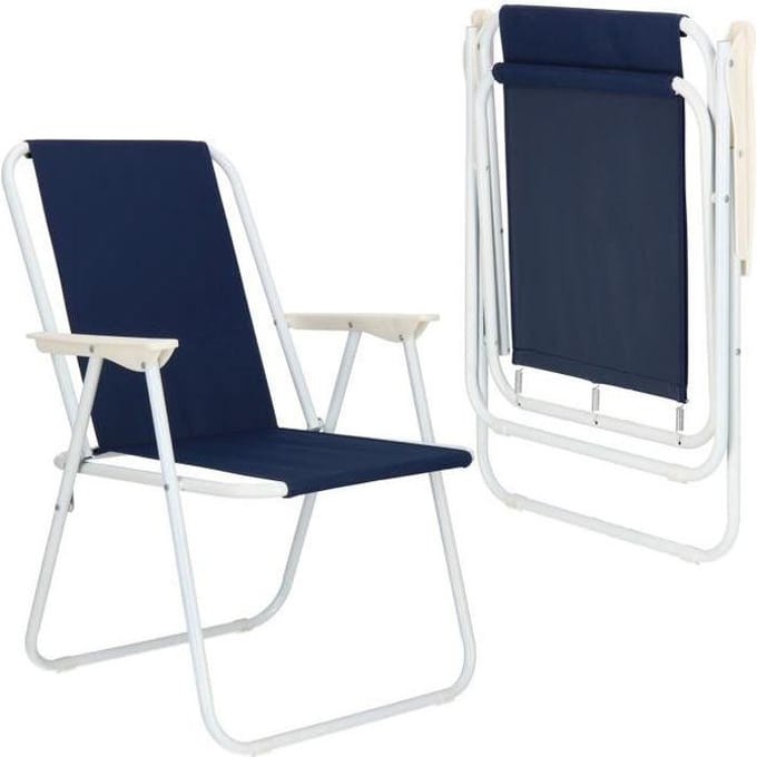 Springos Campingstoel - Kampeerstoel - Vouwstoel - Visstoel - Inklapbaar - Marineblauw