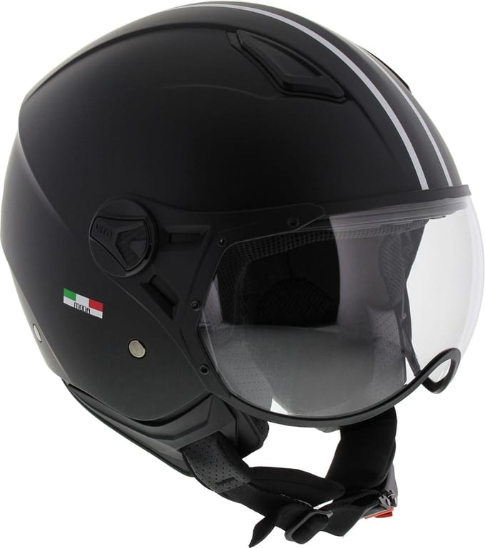 VITO JET MODA - SNOR SCOOTER HELM - MAT ZWART XL