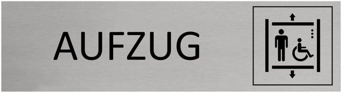 CombiCraft Aluminium Deurbordje "Aufzug " 165x45mm met tape