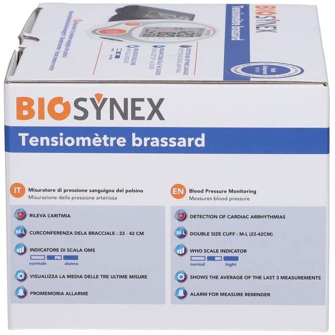 BioSynex Bloeddrukmeter - Detecteert Onregelmatige Hartslag - WHO-schaal Indicator - 2 Jaar Garantie