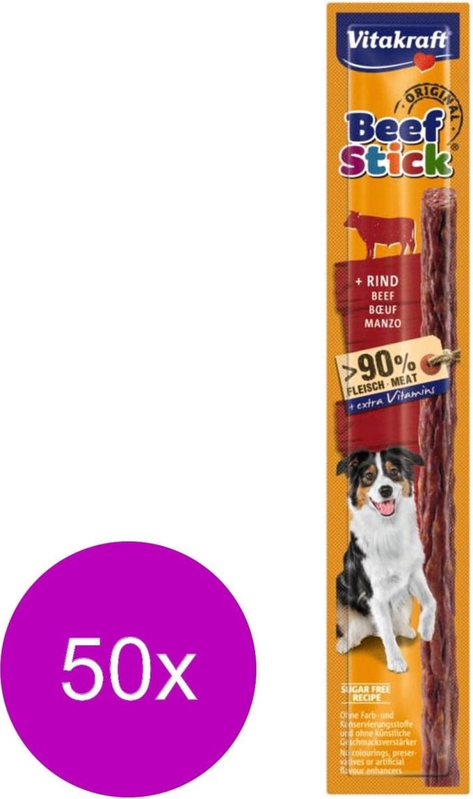 Vitakraft Beefstick Rund - Hondensnacks - 50 stuks!