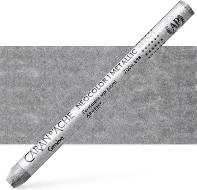 Caran d´Ache Neocolor I Permanente Waskrijt | Zilver Metallic (498)
