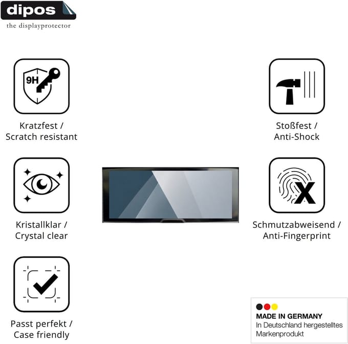 dipos – 2x Pantserfolie geschikt voor MG S5 EV ZS3E | 9H Screenprotector