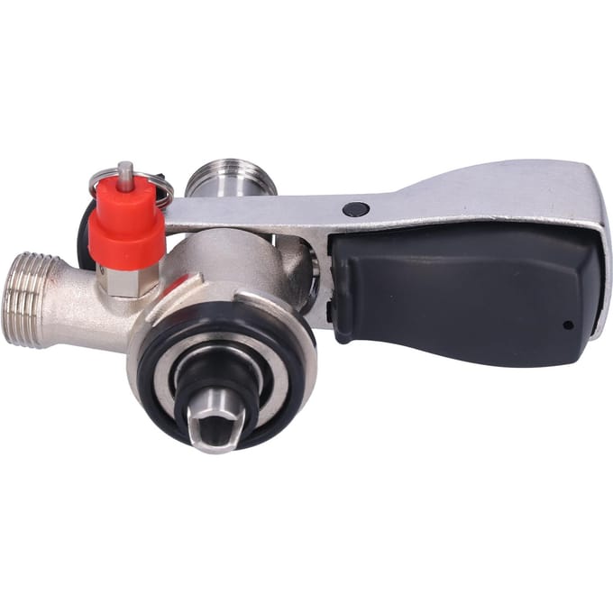 Bierkoppeling Dispenser S Type Drankvat Connector met Ontluchtingsventiel G5 8 Buitendraad gray