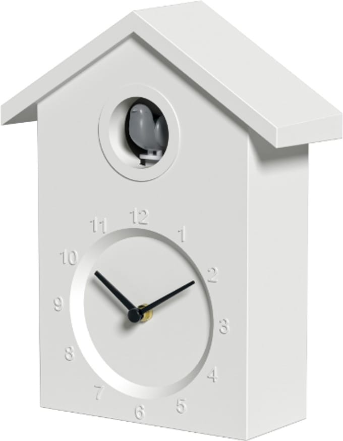 Nexxt Koekoeksklok Wandklok met Instelbaar Volume en Nachtstand - Wit