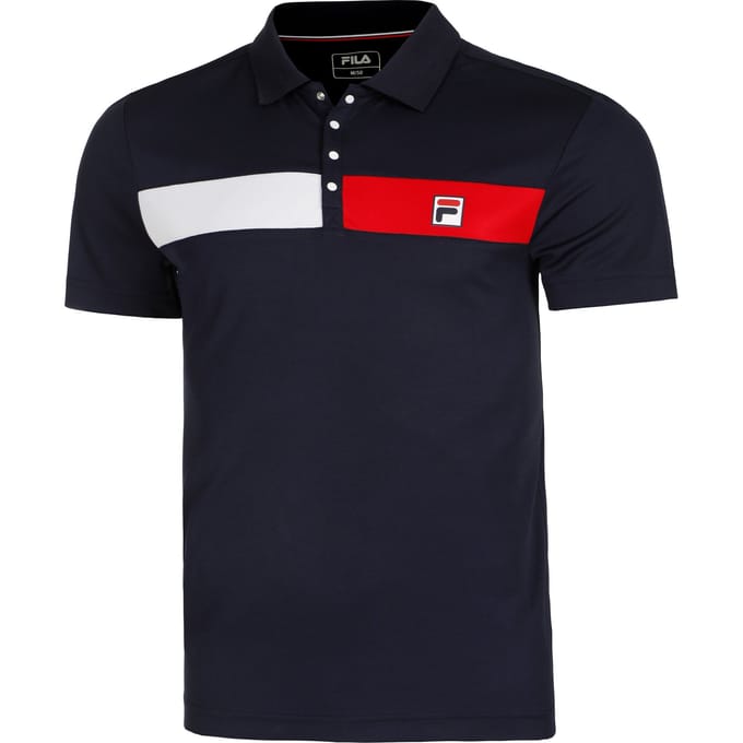 Fila Jayden Polo Heren-Donkerblauw,Rood