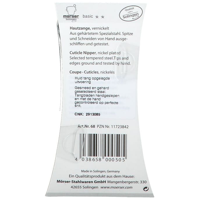 Mörser Huidtang, Opgelegde Uitvoering, Verguld N°68