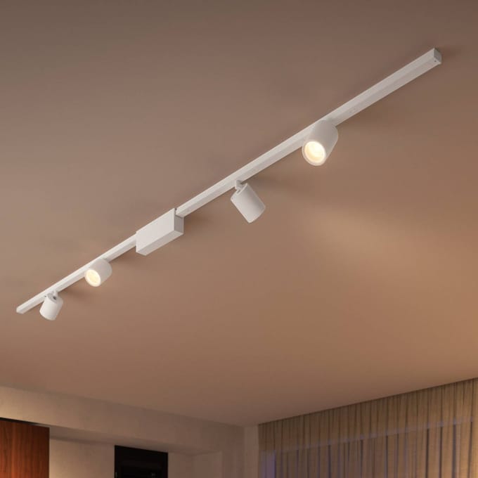 Philips Hue Perifo railverlichting plafond - wit en gekleurd licht - 4-spots - wit - basisset