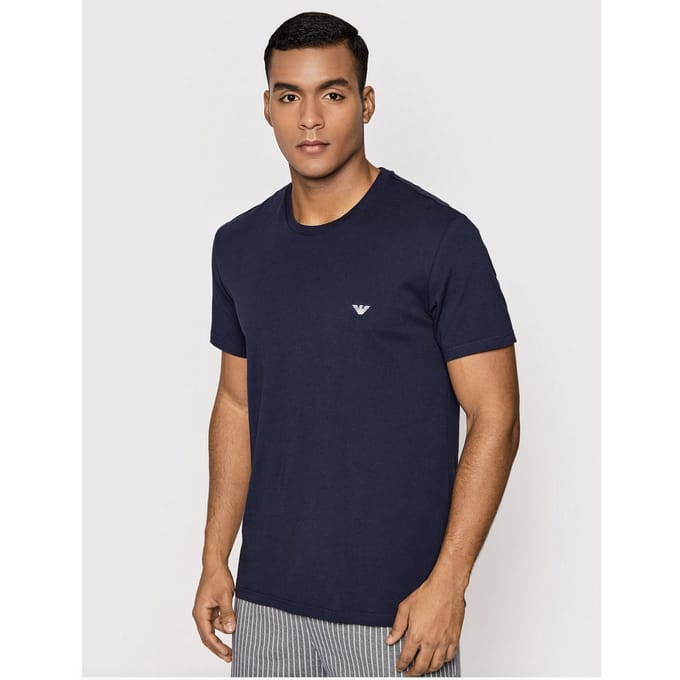 Emporio Armani Maat M  Pattern Mix Mannen Shortama - Marin Vertical Stripe