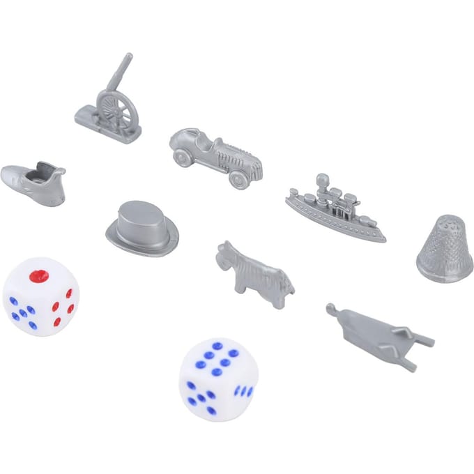 Plastic Bordspel Accessoires Kanon Auto Schip Hoed Bordspel Vervangstukken met Dobbelstenen gray