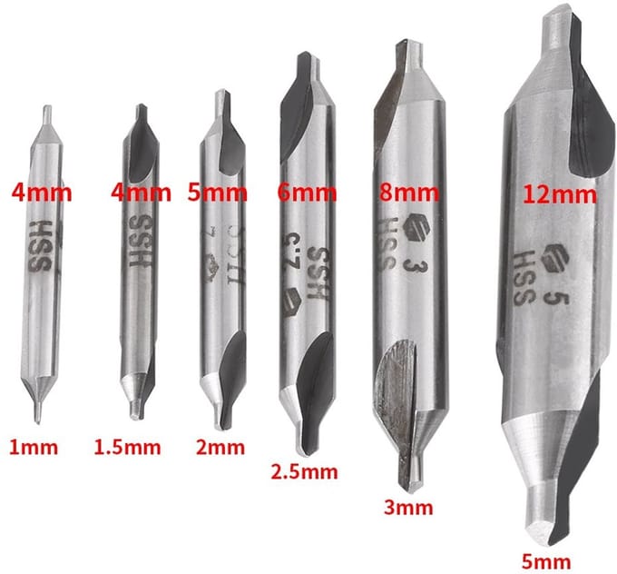 Dailygoods - HSS Centering Drills - Bits - 60 graden - Set Tools - Iron Steel Copper Aluminum - Processing - Geschikt voor diverse materialen - Divers...