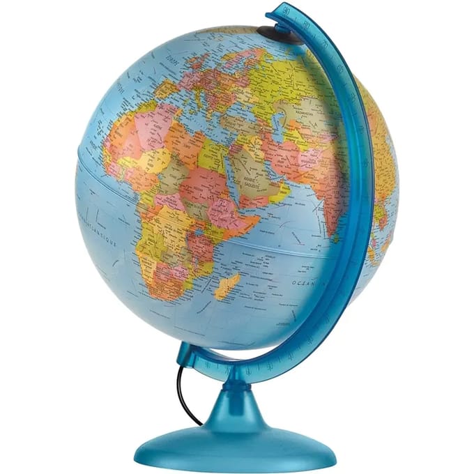 Atmosphere Night & Day wereldbol Blauw Ø25 cm Frans