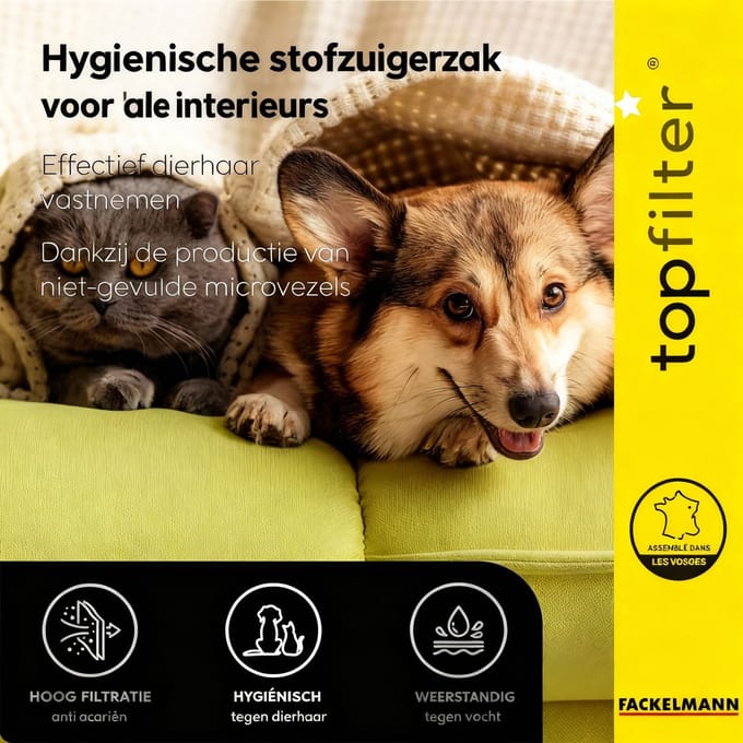 Set van 4 stofzuigerzakken Electrolux en Tornado TopFilter Premium