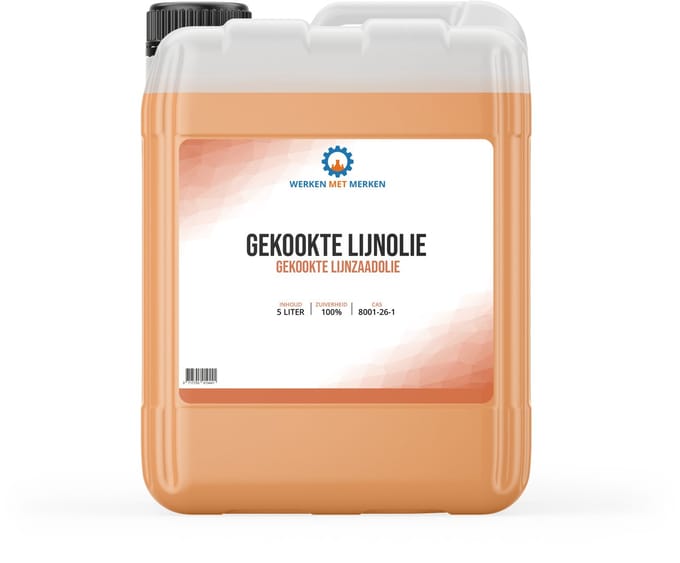 Gekookte Lijnolie - Jerrycan, 5L - Lijnzaadolie