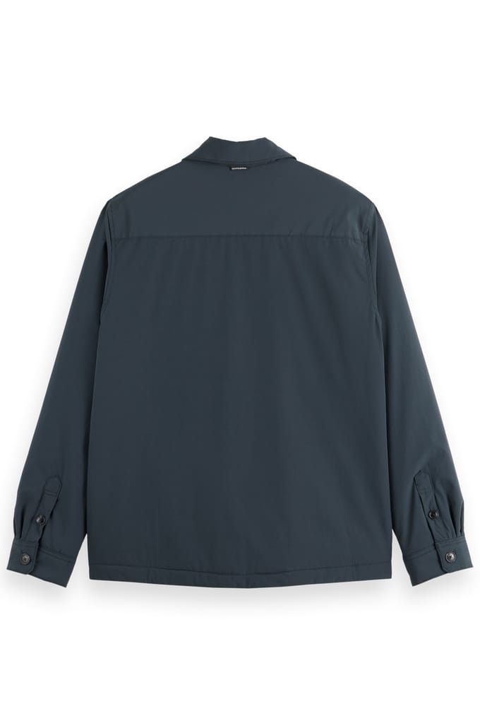 Scotch & Soda Padded Nylon-blend Overshirt Black Maat: S | Jassen Outlet | Heren | Zwart