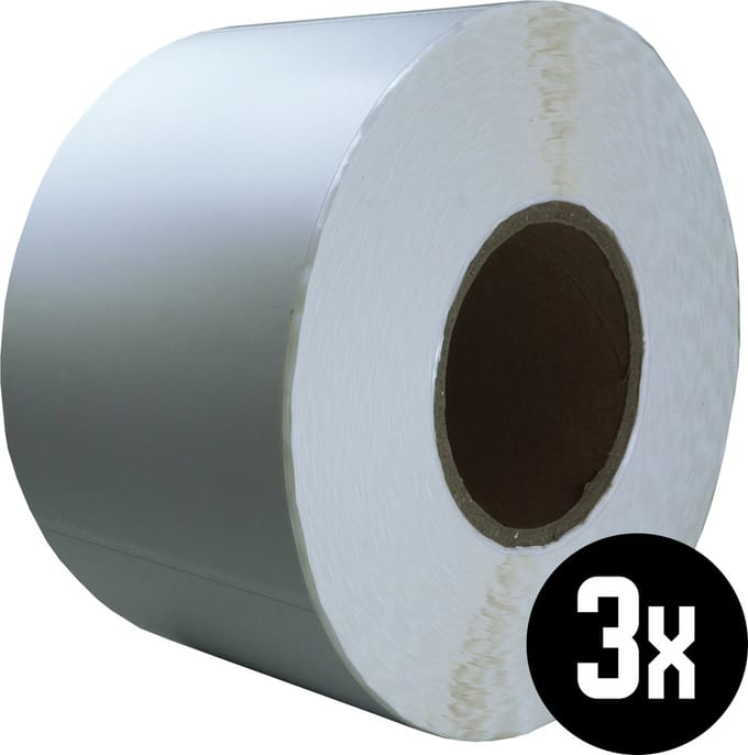 DULA Compatible Zebra Labels 102x152mm - 1000 etiketten per rol - kern 76mm - Wit- Permanent - 3 rollen