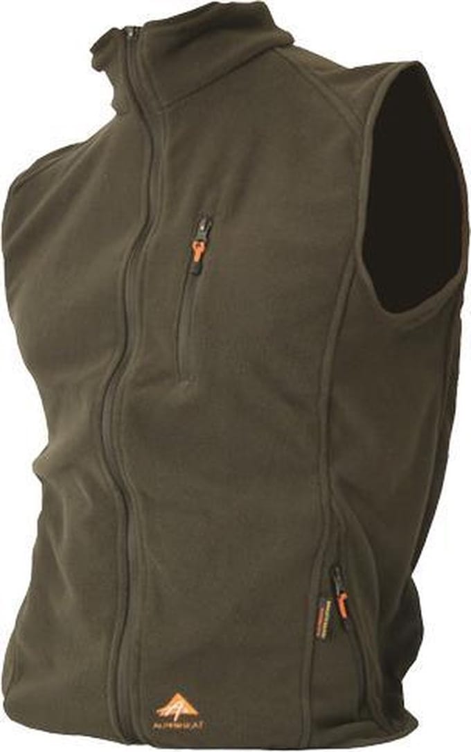 Verwarmbaar fleece vest accu groen s