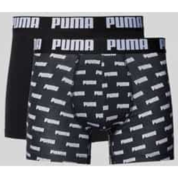 Boxershort met elastische label-tailleband in 2-pack