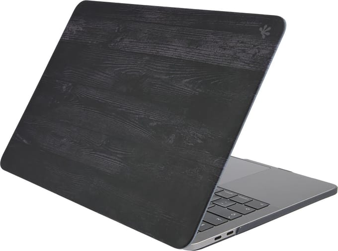 Gecko Covers Clip on Case geschikt voor MacBook Pro 13 inch (2018/2019/2020) - Zwart hout