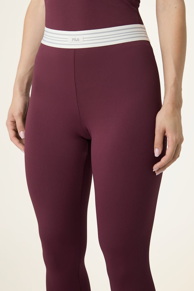 FILA Bellagio Ribbed Leggings Fig Taglia: M | Leggings Outlet | Donna