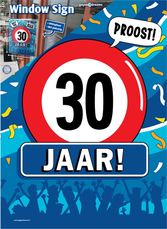 Window signs - 30 jaar