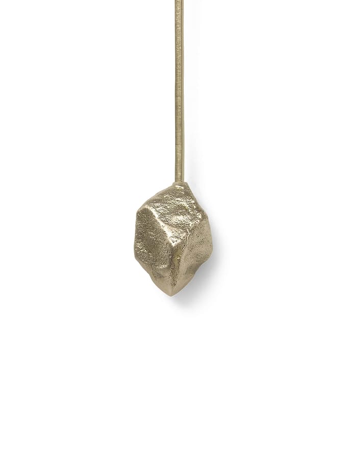 Ferm Living - Stone Kaarshouder voor de kerstboom - messing - goud